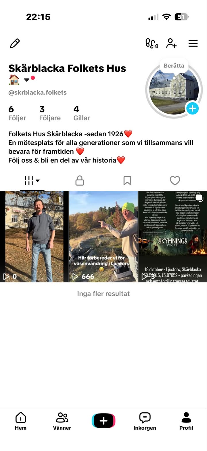 In & följ oss på Tik Tok 😀👍